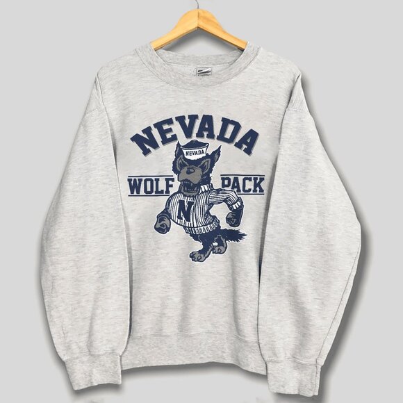 Vintage University of Nevada Reno Wolf Pack Shirt, Nevada Wolf Pack Sweatshirt - Picture 1 of 2